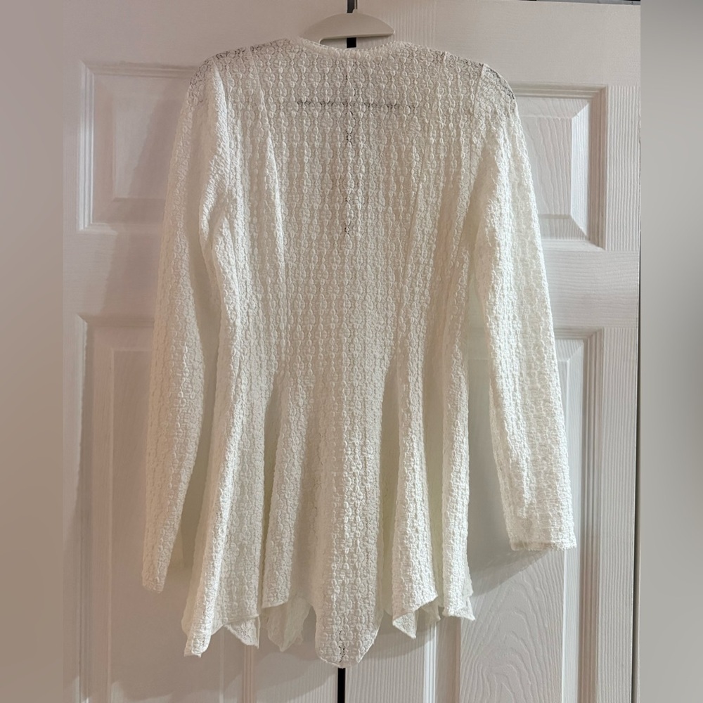 Free People Sheer Lace Button-Front Top – Ivory | Size M | NWT - Picture 7 of 10